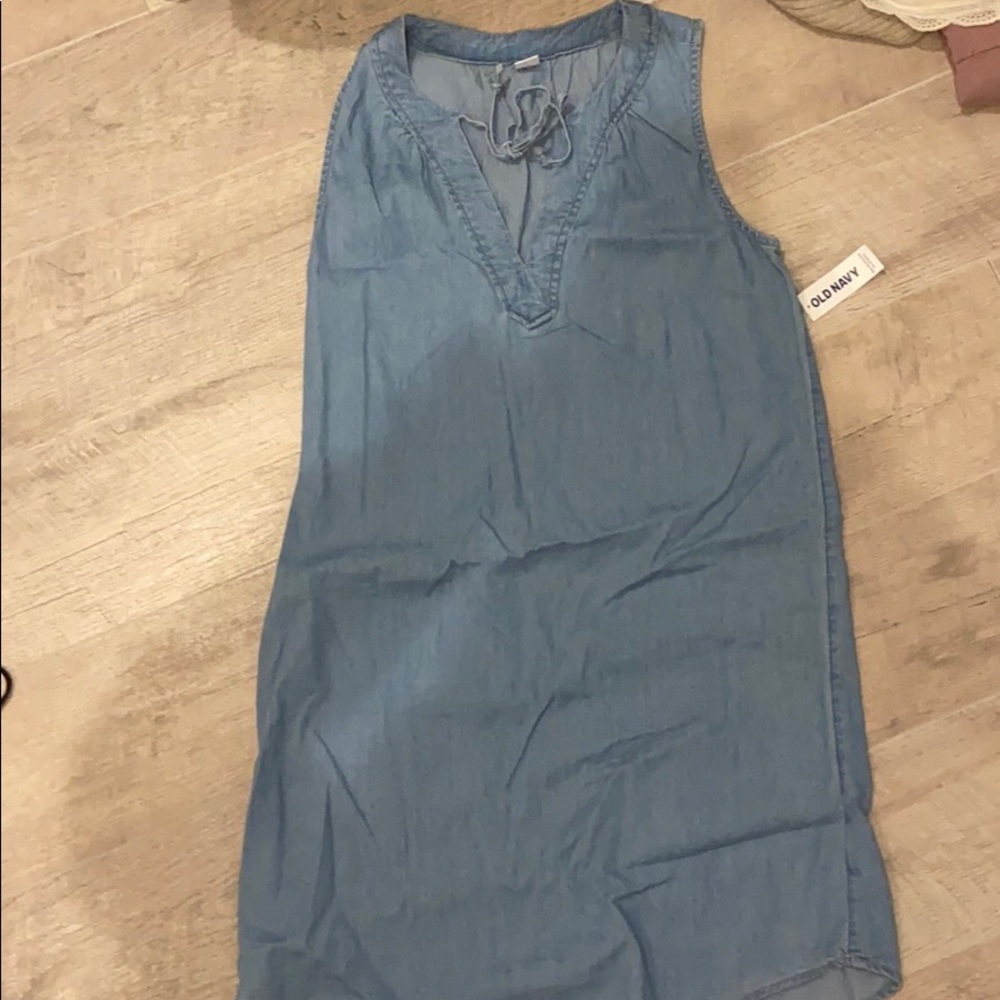 Demin loose mini dress